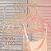 Colgador de Ropa Transparente de Lujo Ligero Colgador de Ropa de Plástico para el Hogar Acrílico Colgador de Ropa Antideslizante sin Costuras Colgador de Ropa para Dormitorio Soporte de Ropa con Polvo Brillante