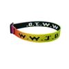 WWJD/WWJD pulsera de muñeca con estampado jacquard de letras, pulsera de muñeca deportiva unisex, correa de mano
