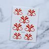 Pegatinas de cejas Hanfu traje antiguo estampado floral pegatinas de tatuaje de belleza impermeables para mujer duraderas sexy para fotos pegatinas para la frente