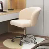 Silla de computadora hogar estudiante maquillaje estudio estilo crema dormitorio asiento cómodo para sentarse mucho tiempo silla de oficina de lujo ligero