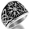 Anillos Vikingos Celtas Retro de Venta Caliente Nórdicos Transfronterizos, Joyería de Moda de Acero Inoxidable Resistente a la Corrosión al por Mayor