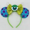Faixa de Cabelo Estilo Desenho Animado Infantil Transfronteiriça Monstros S.A. Verde Mickey Menino de Olhos Grandes Fantasia Animal