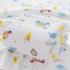 Seis camadas de gaze algodão colcha infantil toalha plissada colcha bolha gaze toalha de banho desenho animado impresso cobertor 110*110