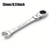 Llave de carraca universal de 72 dientes Llave de doble propósito Llave de carraca de cabeza móvil Apertura Flor de ciruelo Ahorro de mano de obra Llave rápida