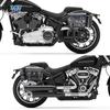 Coche muscular Wolf adecuado para Harley avance 117 bolsa lateral bolsa lateral caja lateral retro bolsa para casco con portaequipajes de liberación rápida
