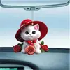 Colgante de Patineta Plana de Acrílico Nuevo Transfronterizo, Coche de Gato, Blanco Lechoso Estándar