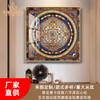 Cuadro colgante Thangka de oro negro, pintura de entrada con mantra de seis caracteres, sutra del corazón, mandala Xizang, pintura decorativa para sala de estar de hotel pintada en oro, pintura al óleo