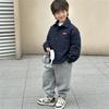 Moda Nueva 2025 Ropa de Invierno para Niños Estilo Coreano Pantalones Deportivos Gruesos con Forro de Felpa Pantalones Deportivos para Niños