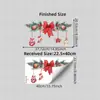 Os adesivos de janela de Natal BRUP, com ramos de pinho, bagas vermelhas e designs de laços, são adesivos eletrostáticos para janelas e superfícies de vidro, adequados para uso doméstico. Modelo: BR-UV5819C