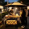 Selección premium de carritos de puesto con altura ajustable y mesas plegables, adecuados para mercados nocturnos al aire libre, puestos callejeros y carritos de snacks, con gran capacidad y sombrilla.