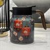316 Floral 3D Impresión Completa Tetera Infusora Estilo Chino con Asa, Olla Aislada con Separación de Té y Agua Regalo de Negocio al por Mayor