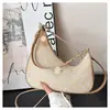 Bags2026 Bolso de Hombro y Axila Texturizado Estilo Nuevo, Bolso Cruzado de Moda para Mujer para el Trabajo, Bolso Clásico de Monograma en Forma de Media Luna
