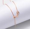 Collar Cadena Chopin Chapado en Oro de 18K Pin Ajustable Color Oro Oro Rosa Cadena de Collar Cadena Universal Cadena Clavosporin