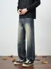 Roupas Populares Masculinas / Jeans Reto Solto Retro Americano de Primavera e Outono, Emagrecedor e Adequado para Todos os Tipos de Corpo, Calça Longa