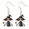 Pendientes Acrílicos 2D de Halloween Modernos Compatibles con Varios Temas de Halloween, Adecuados para Atuendos Casuales y de Fiesta Durante Todo el Año