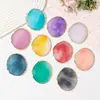 Nova Paleta de Cores para Nail Art de Resina Imitação de Ágata Antiderrapante com Borda Dourada para Exibição e Fotografia de Unhas