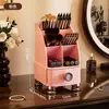 Caja de Almacenamiento Grande de Alta Gama para Escritorio, Organizador Tipo Cajón a Prueba de Polvo para Productos de Skincare y Labiales para Tocador