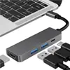 Estación de Acoplamiento Cinco en Uno Tipo C 100m Teléfono Móvil Tableta Portátil Hub USB Multifunción Estación de Acoplamiento