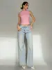 Novo Colete Xadrez Slim Fit Estilo Europeu e Americano para Mulheres, Top Curto de Verão Sem Mangas com Design Estiloso