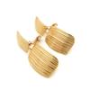 Amazon Transfronterizo de Venta Caliente Cuadrado Moda Trendy para Ir al Trabajo Exagerado Aleación Geométrico Electrochapado Oro Mate Clips para Orejas