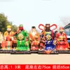 Estátuas de Buda de Resina dos Cinco Deuses da Fortuna Estátuas dos Cinco Deuses da Fortuna Estátuas de Wen Wu Deus da Fortuna Enfeites de Sorte 1,08 metros 1,3 metros 2 metros