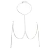 Nuevo Estilo Colgante Circular Cadena Sexy para el Pecho Cadena de Cadera Metálica Atractiva Europea y Americana Cadena para Pezón Erotica Cadena Corporal Joyería de Tentación