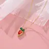 Colar de Cenoura com Zircônia Fofo Feminino Doce Leve Luxo Pingente de Alta Qualidade Design de Nicho Corrente para Clavícula Corrente de Colar Exquisita