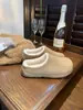Versión de Cuadros ~ Zapatos Peludos de Suela Gruesa para Mujer 2025 Otoño Nuevos Cálidos Slip-On Birkenstocks de Invierno Birkenstocks con Forro de Polar