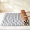Colchón blando de alquiler para dormitorio de estudiantes, colchón individual con acolchado de algodón acolchado, alfombrilla refrigerante de ratán de hielo de rejilla azul grande engrosada, protector de cama de seda helada