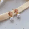 Pendientes Elegantes Dulces de Plata 925 con Aguja, Corazón de Chica Rosa, Flor, Mariposa, Borla, Super Hada, Alto Amor