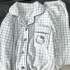 Pijama de Veludo Coral de Fábrica para Mulheres Outono e Inverno Cardigã Manga Longa Flanela Desenho Animado Doce Tamanho Grande Conjunto de Roupas Quentes para Casa