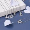 Ventas Directas de Fábrica Collar de Plata 925 26 Letras Inglesas Estilo Simple Ins con Letra Mayúscula con Incrustaciones de Diamantes Nombre Cadena Clavicular Colgante para Mujer