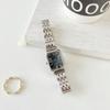 Relógio Feminino Corrente de Aço Pulseira Feminina Alta Aparência Estudante Estilo Frio Francês Nicho Luxo Leve Elegante Mostrador Quadrado Pequeno Feminino