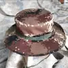 Sombrero de pescador de borde redondo de material de tarjeta de poliéster al por mayor sombrero de pescador para exteriores para hombres y mujeres sombrero para el sol puede ser al por mayor en stock
