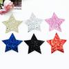 Pinza para el cabello con liga de goma de estrella brillante de cinco puntas, accesorios para el cabello de niños, materiales de embalaje para regalo, accesorios de decoración para mesa de postres, punto