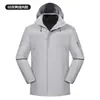 Colección de otoño e invierno: conjunto de ropa de trabajo para exteriores de dos piezas con bolsillos tridimensionales curvos en los brazos, personalizable con un logotipo; chaqueta para deportes al aire libre y montañismo