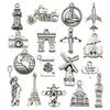 Accesorios de Joyería Aleación Moderno Torre Eiffel Avión Modelo de Barco Transporte DIY Aretes Llavero Colgante Pequeño