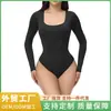 Peça Única Moldadora Body Cross-Border com Design em T na Costas, Corset de Alta Elasticidade para Modelar, Roupa Íntima Seamless com Controle de Barriga para Mulheres