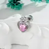 Piercing de Cartilagem Henson Novo Nicho Doce Feminino Coroa Coração Zircônia Parafuso Dupla Ponta Stud de Osso da Orelha