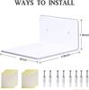 Amazon Marco Flotante Acrílico Pequeño Soporte de Pared Acrílico Soporte de Exhibición Mini Soporte de Pared para Almacenamiento y Decoración