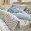 Juego de Ropa de Cama de Algodón Puro de Cuatro Piezas Nuevo 2026 Ropa de Cama de Dibujos Animados Sábana de Dormitorio Funda de Edredón Juego de Tres Piezas Universal para Todas las Estaciones