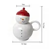 Boneco de Neve Garrafa de Molho de Soja e Vinagre Cerâmica Especial para Cozinha Doméstica Belo Utensílio de Cozinha Pote Dosador de Temperos com Tampa Garrafa Pote Frasco