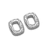 Triángulo de Presión de Aceite Marco Ovalado Anillo Cuadrado Colgante Colgante de Acero Inoxidable Accesorios para Collar Pulsera DIY Transfronterizos