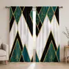 Cortinas geométricas personalizadas transfronterizas de Amazon con impresión digital para decoración de sala de estar y dormitorio, cortinas terminadas, TEMU dropshipping