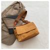 Bolsa de lona feminina primavera 2024, nova bolsa transversal com alça larga, para estudantes universitários, bolsa tote casual