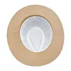 Chapéu de Palha Monofilamento Cor Pura Estilo Família Chapéu de Palha de Papel Chapéu de Sol Chapéu de Proteção Solar Verão e Outono Chapéu de Palha para Praia ao Ar Livre Estilo Britânico