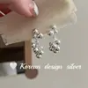 Brincos de Franja Dupla de Uva em Prata Esterlina S925 Design de Nicho Estilo Ins Coreano Versátil e de Alto Padrão