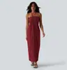Ropa de Mujer Transfronteriza Europea y Americana Verano 2026 Nueva Moda Estilo Vacacional Color Sólido Cuello Halter Espalda Descubierta con Lazo Vestido Venta al por Mayor
