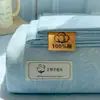 Juego de tres piezas de sábana de algodón grueso estilo minimalista Clase A, funda de almohada de lujo de alta gama, engrosado, para todas las estaciones, antideslizante
