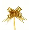 30 # Laço de gaze de tinta com borda dourada de tamanho médio, flor amarrada à mão, fita para embrulho de presente de flor de Natal